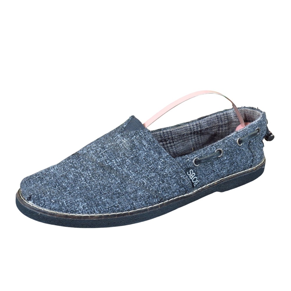 Skechers BOBS Chill Luxe Women Alpargata Loafer Size 8 Casual Charcoal Gray